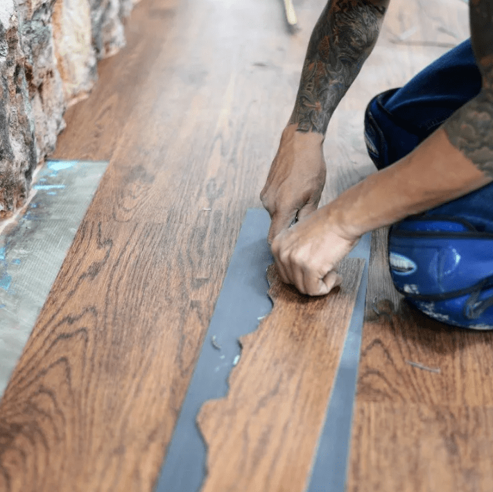 Hardwood flooring installation from Stafford's Discount Carpets in Redlands, CA